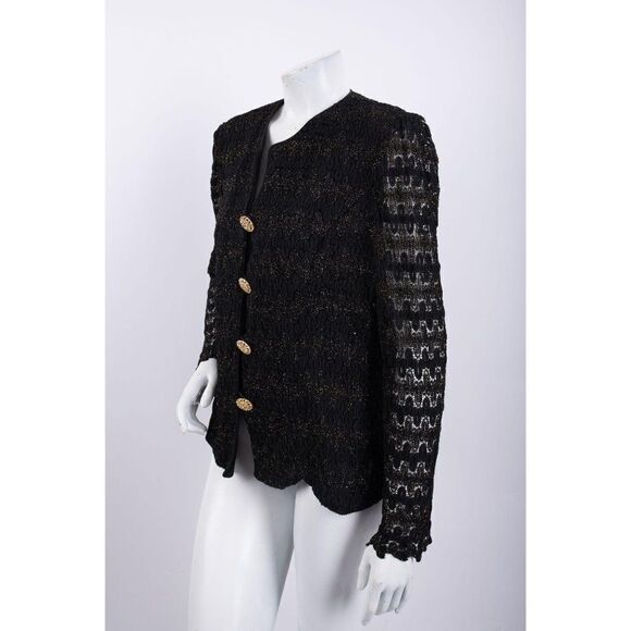 Vintage Evening Formal Knit Cardigan Button Up - Picture 4 of 6